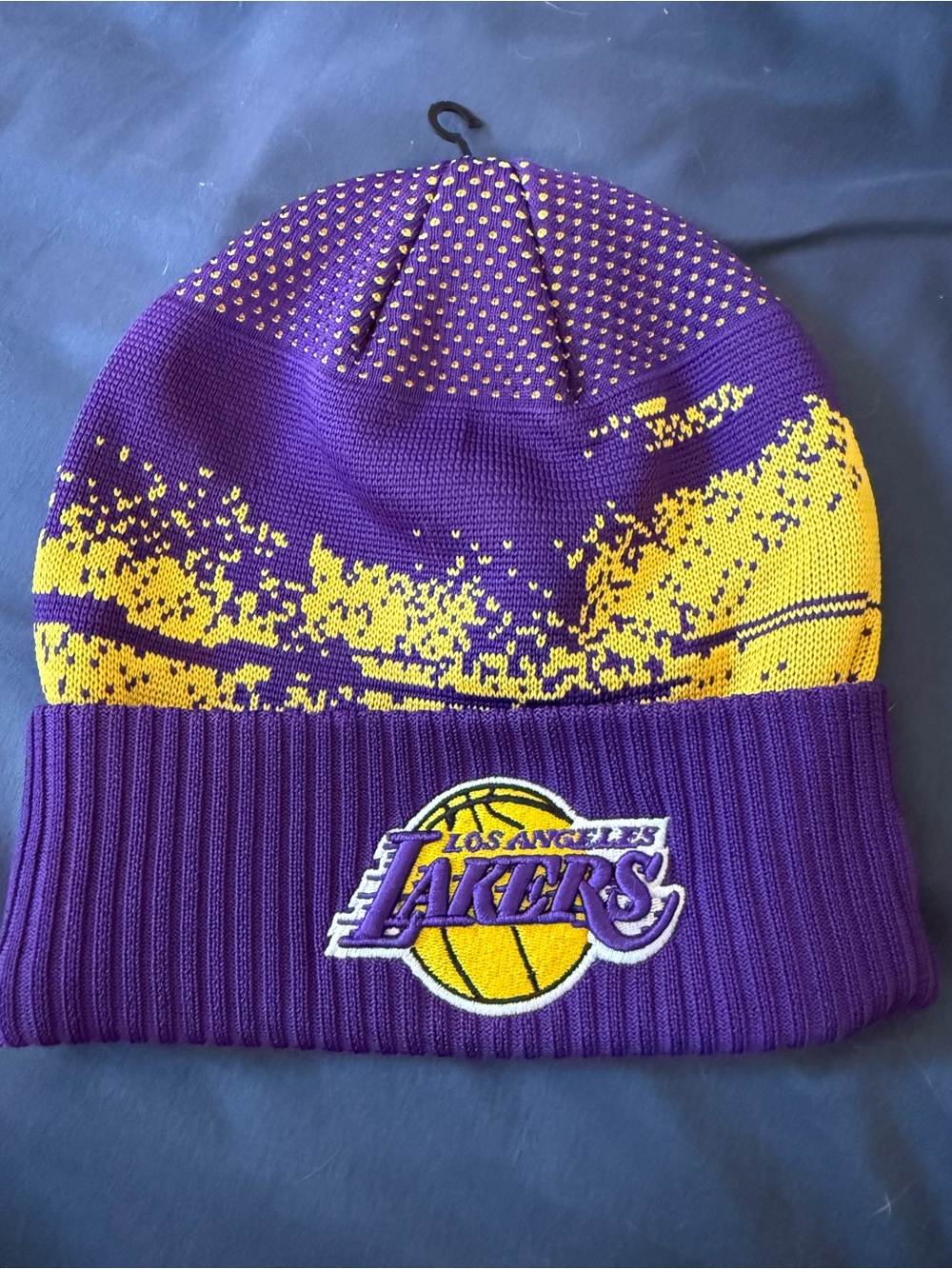 New Era Los Angeles Lakers Purple and Yellow Beanie